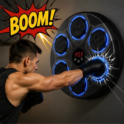 Smart Music Boxing Machine with Bluetooth & LED Lights