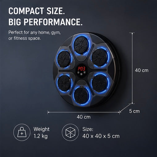 Smart Music Boxing Machine with Bluetooth & LED Lights