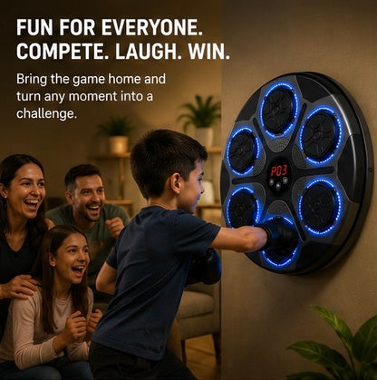 Smart Music Boxing Machine with Bluetooth & LED Lights