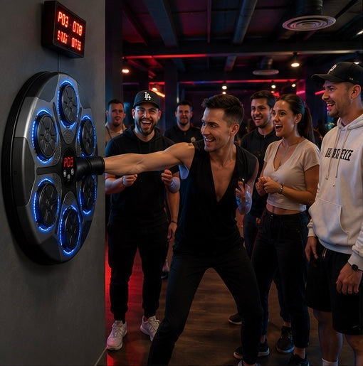 Smart Music Boxing Machine with Bluetooth & LED Lights