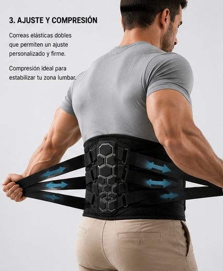 Faja lumbar de soporte y compresíon