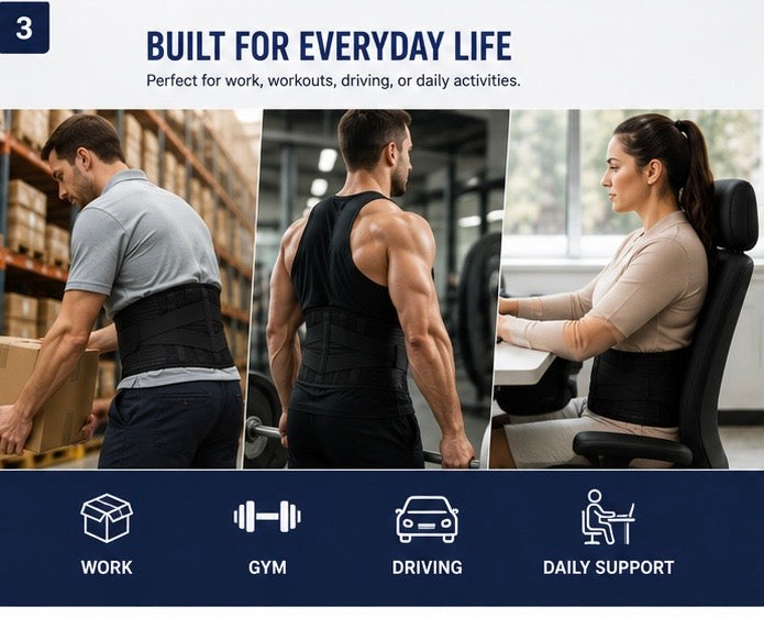 Premium Lumbar Support Belt | Pain Relief & Posture Correction