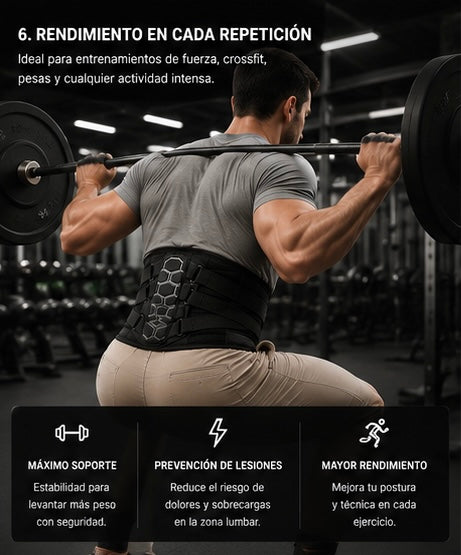 Faja lumbar de soporte y compresíon