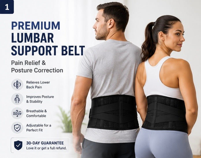 Premium Lumbar Support Belt | Pain Relief & Posture Correction