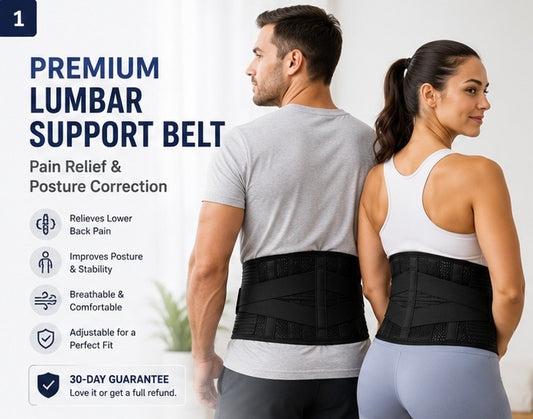 Premium Lumbar Support Belt | Pain Relief & Posture Correction
