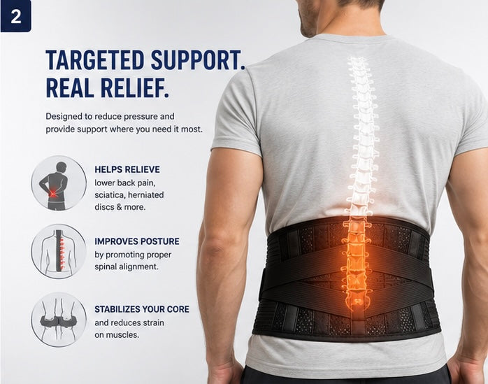 Premium Lumbar Support Belt | Pain Relief & Posture Correction